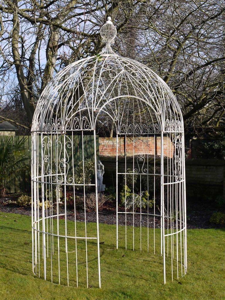 Cream Finished French Style Wrought Iron Garden Gazebo Amazon.co.uk