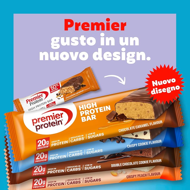 - High Protein Bar 50% - Multiflavourbox - 20x40g - Low Sugar - Low Carb - High Protein Bar