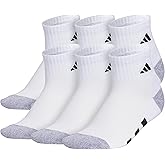 adidas Unisex Kids Cushioned Quarter Ankle Socks for Boys and Girls (6 Pairs) Durable & Comfortable