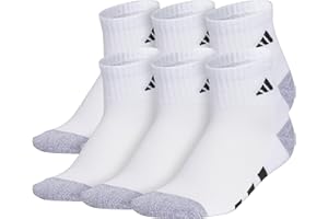 adidas Unisex-Kids Athletic Cushioned 6-Pack Quarter Socks