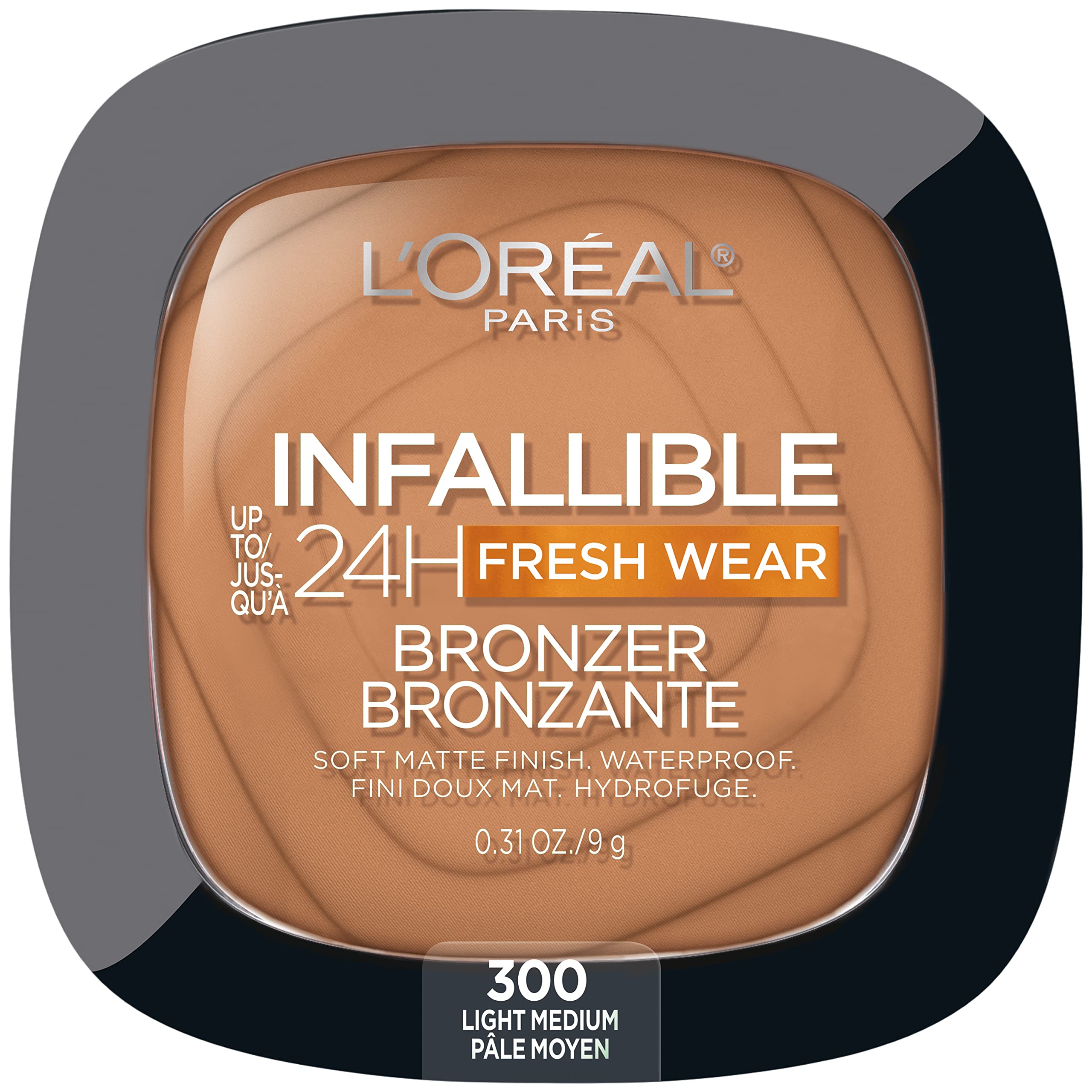 Photo 1 of L'Oreal Paris Infallible Up to 24H Fresh Wear Soft Matte Longwear Bronzer. Waterproof, heatproof, Transfer, humidity and sweatproof, Light Medium, 0.31 oz