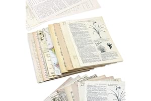 BILLIOTEAM 240PCS Junk Journal Pages Vintage Handmade Scrapbook Sheets, Including Mathematics Magazine, Newspaper, Sheet Music and Kraft for Scrapbooking Decoupage Background DIY Craft Decoration (5.51"x 7.87")