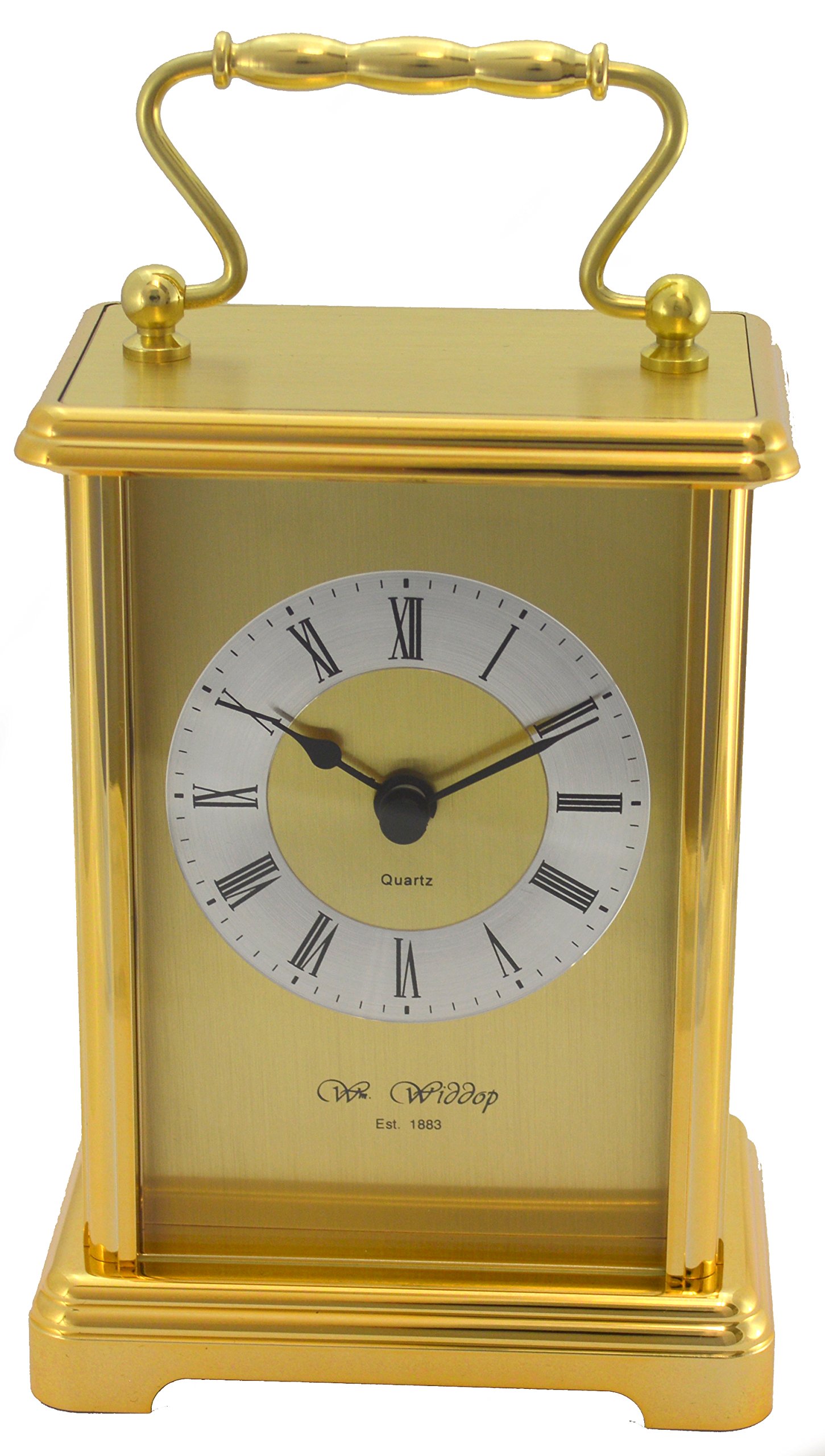 Gold Colour Two Tone Applies Carriage Clock by Widdop
