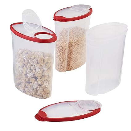 Buy 1 3 Pack Rubbermaid Modular Cereal Container Red 3 Pack