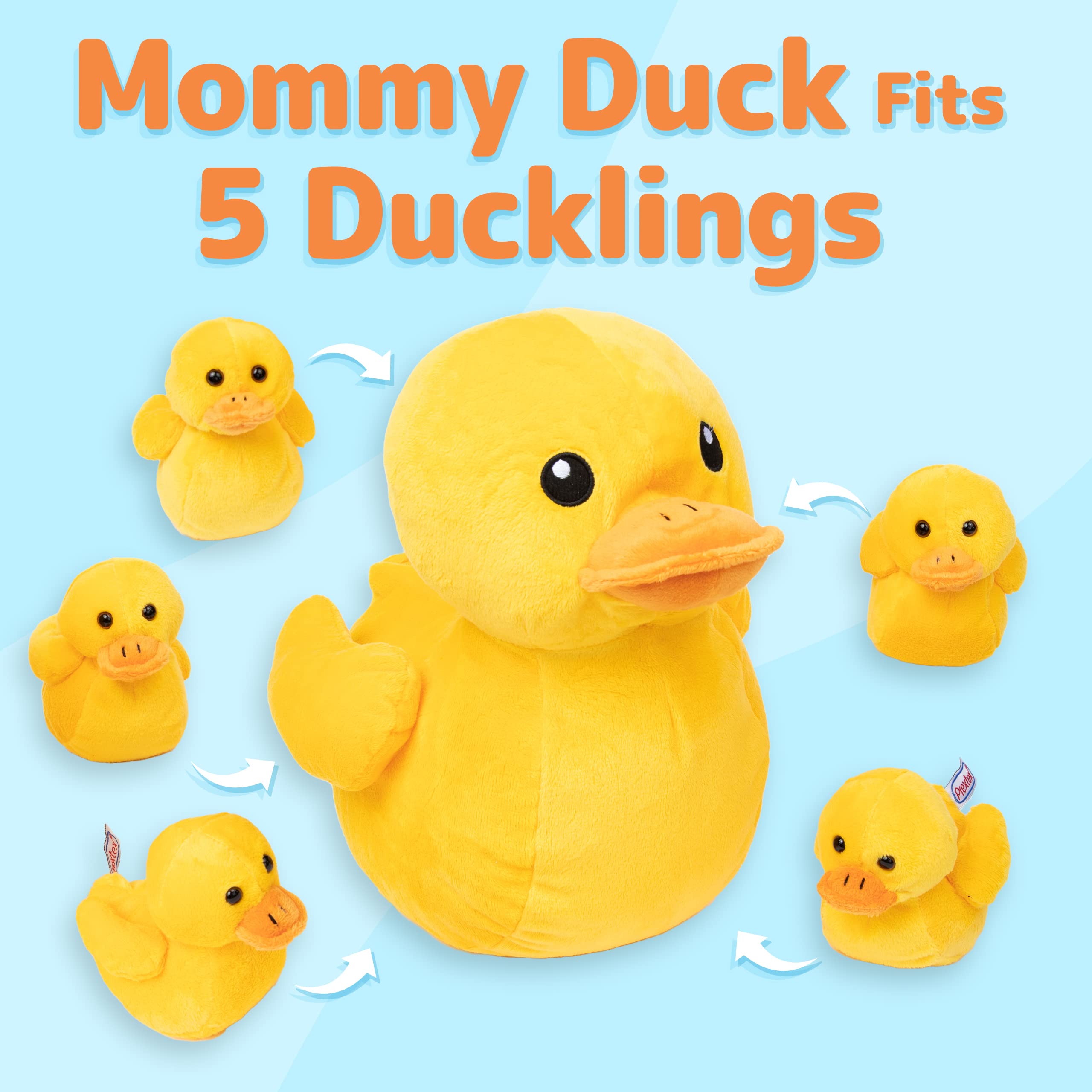 PREXTEX Plush Duck Toys Stuffed Animal With 5 Ducks Baby Stuffed