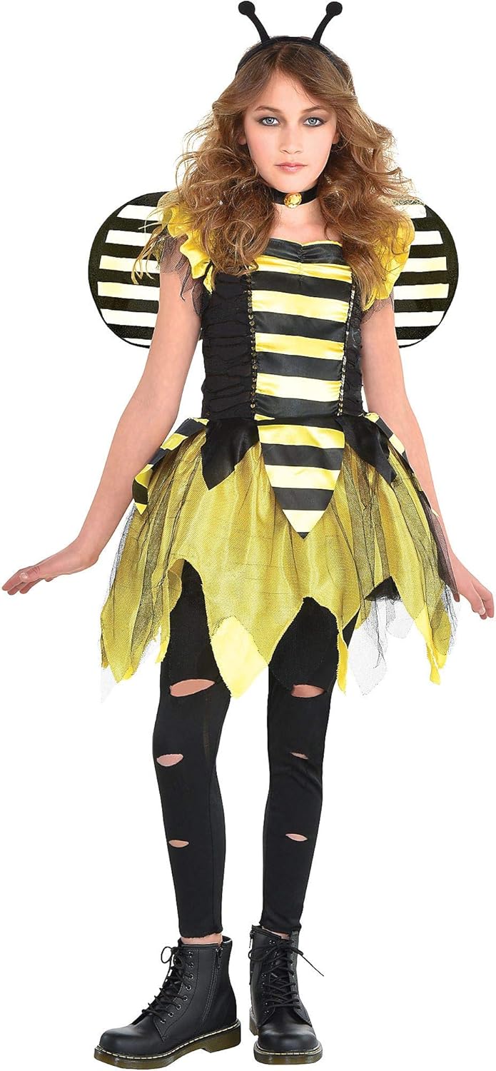 Zom Bee Halloween Costume for Girls, Large, with Included Accessories, by Amscan