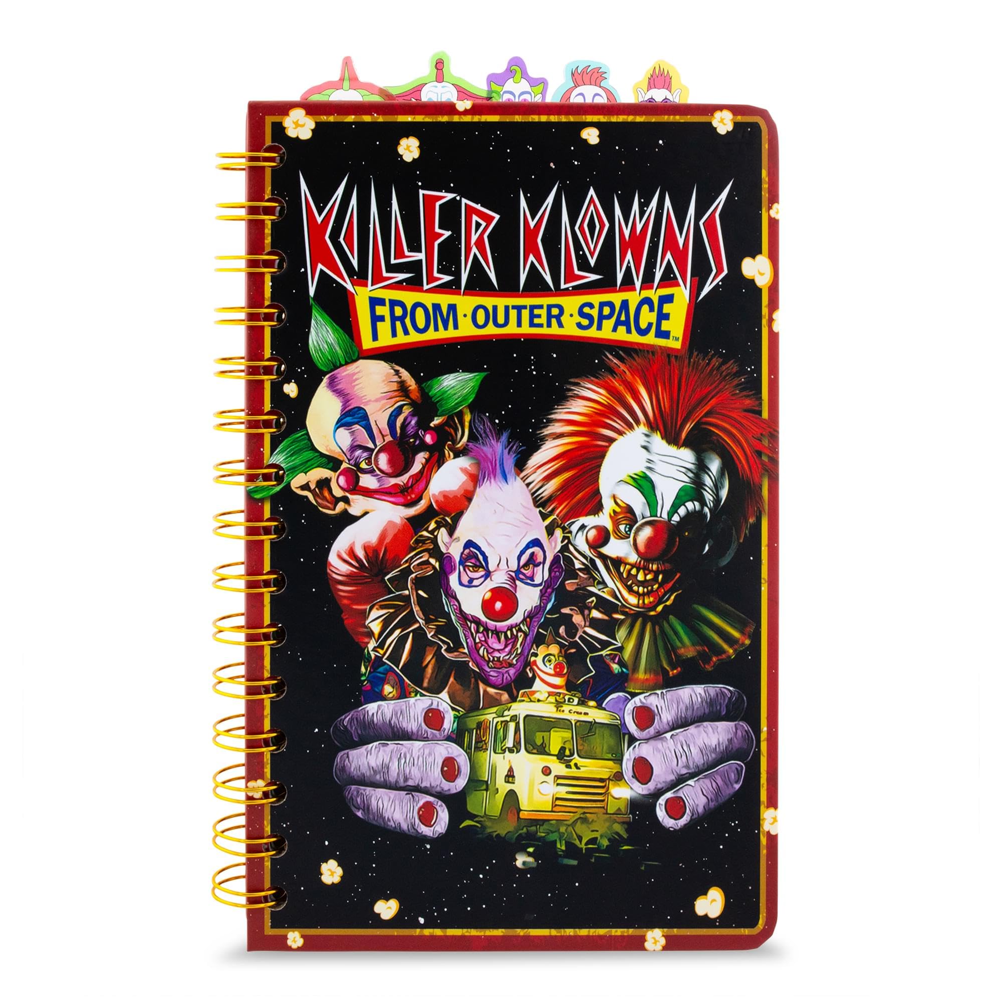 Silver Buffalo Killer Klowns From Outer Space 5-Tab Spiral Notebook With 75 Sheets