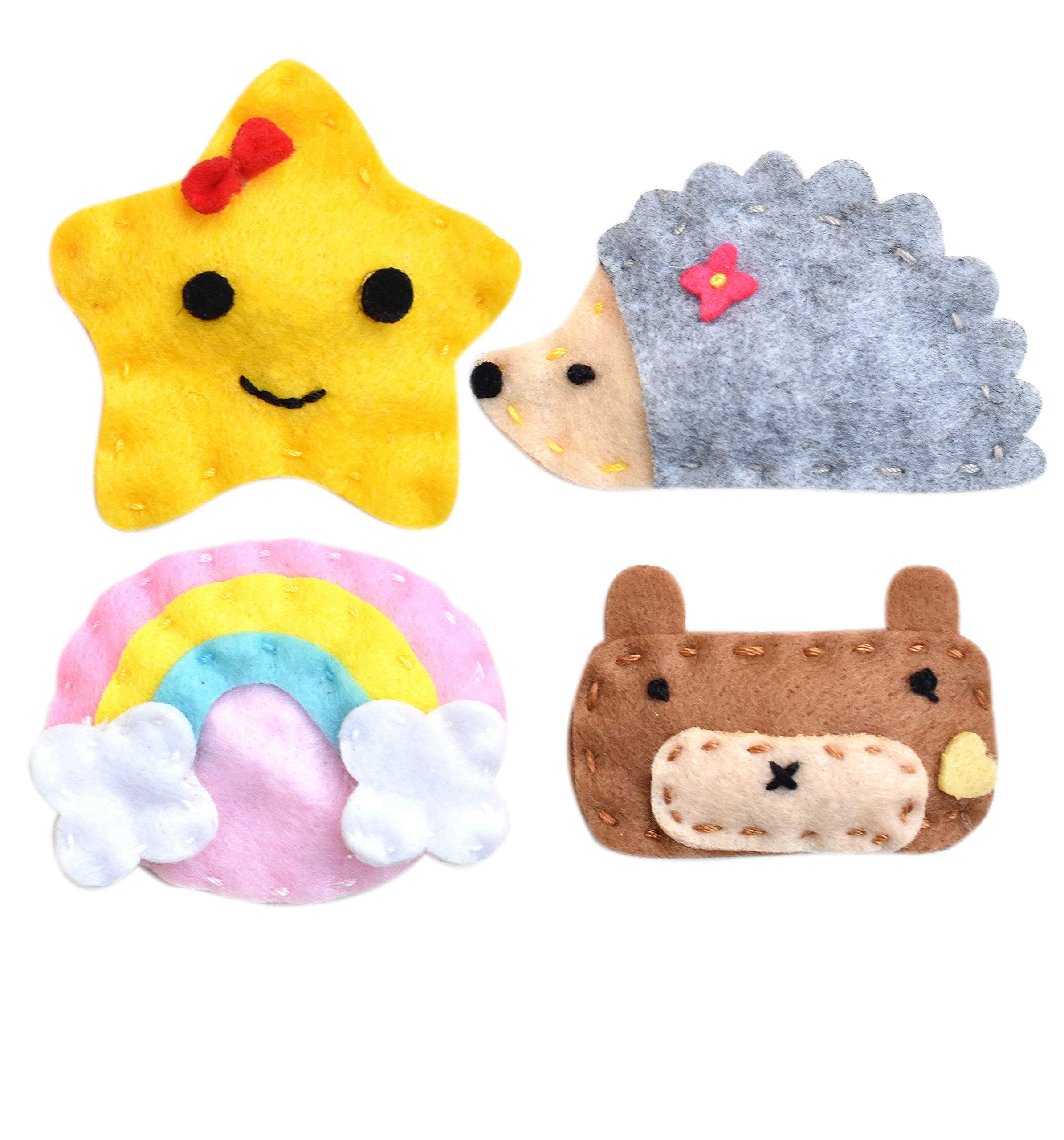 California Tot Baby Girl's Non-Slip Hair Clips One Size Whimsy Snap- Set of 4