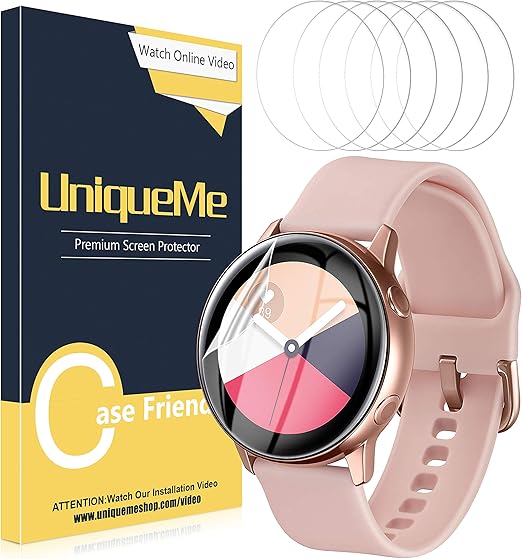 6 Pack Uniqueme Screen Protector For Samsung Galaxy Watch Active 1 Active 2 40mm Tpu Clear Soft Film Hd Clear Anti Scratch Screen Protector Amazon Ca Watches