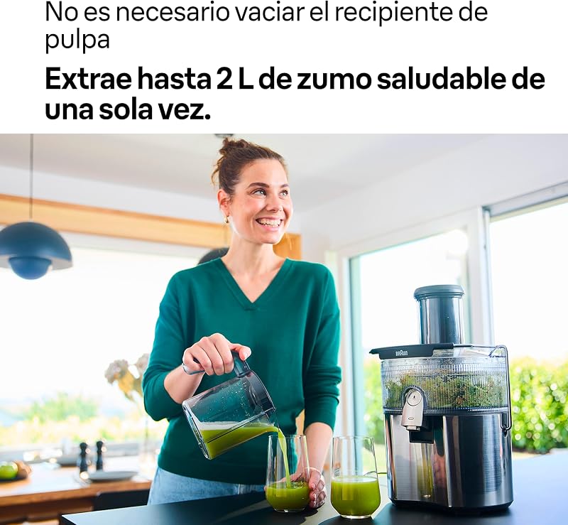 MultiJuice 7 SJ7000, extrator de espremedor com tecnologia ColdXtract, bico de 75 mm, recipiente de 2 L, sem gotejamentos, sistema de segurança quádruplo, filtro de aço inoxidável, 1000 W, cinzento
