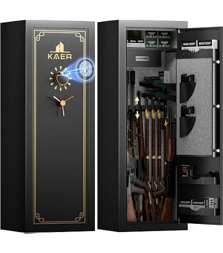 First Watch / Homak 8-Gun Double Door Security Cabinet, Black