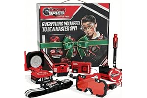 STICKY LIL FINGERS SuperSpies Secret Agent Spymaster Kit - Spy Gear Ninja Toys and Gadgets for Kids 8-12 Detective Kit