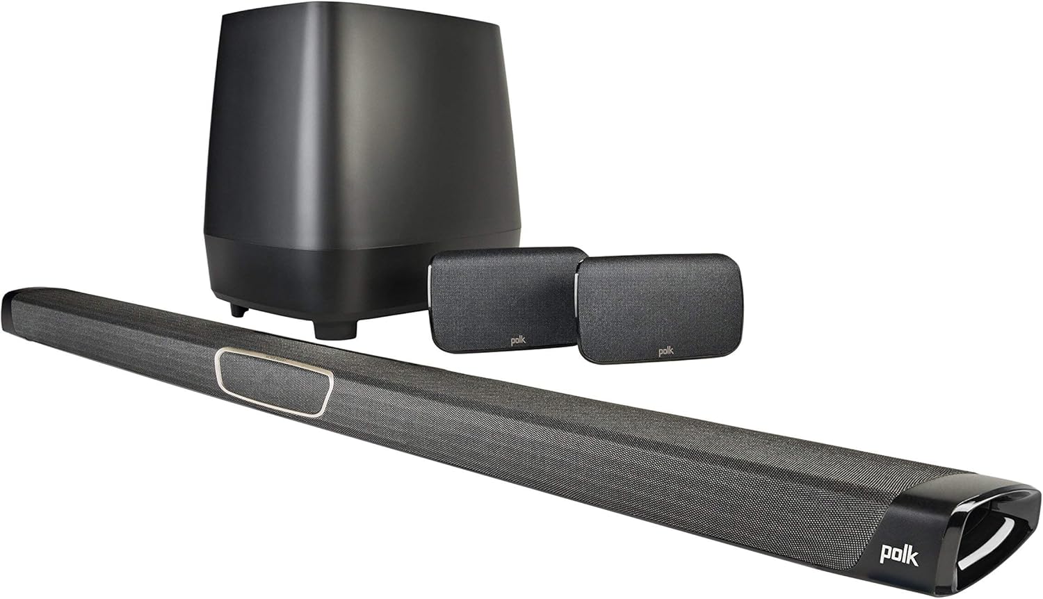 Polk Audio MagniFi Max SR Home Theater Surround Sound Bar | Works with 4K & HD TVs | HDMI, Optical Cables, Wireless Subwoofer & Two Speakers Included (Renewed)