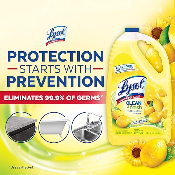 LYSOL CLEAN & FRESH MULTI-SURFACE CLEANER, LEMON & SUNFLOWER, 144OZ