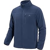 Pioneer Camp Fleece Jacket Men Full Zip Polar Lightweight Windproof Casual Soft Warm Outwear Outdoor Coat with Chest Pocket