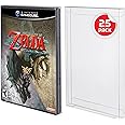 Game Box Protector Compatible with Nintendo GameCube games (Gamecube, Xbox, WII, PS2) - 0.40MM Thick Bulk retail bags game Case - For retro game console Collection - retro games cases (Pack of 25)