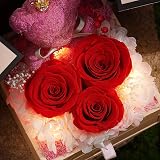 ADDWel Preserved Real Roses & I Love You Necklace Gift for Women view 3