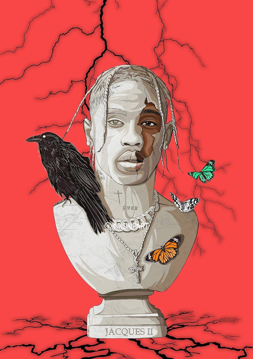 Amazon Com Travis Scott Poster Print Wall Art Decor Handmade