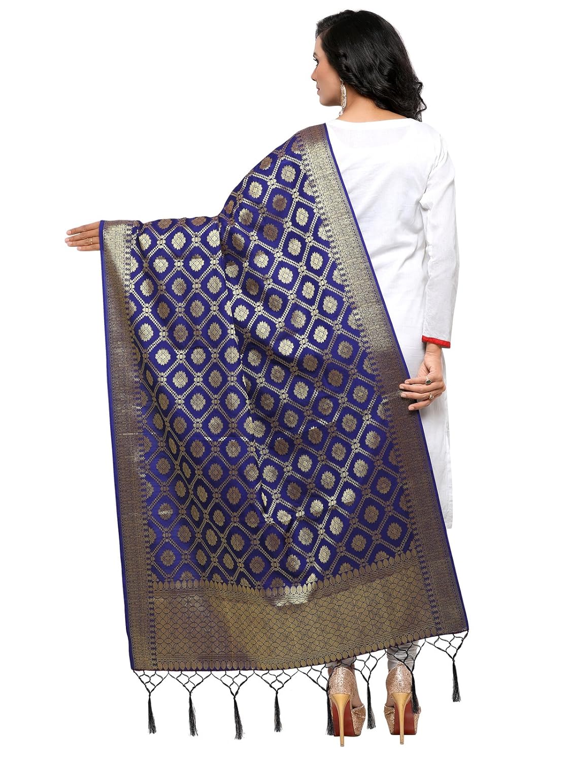 kanchnar women's silk banarasi dupatta