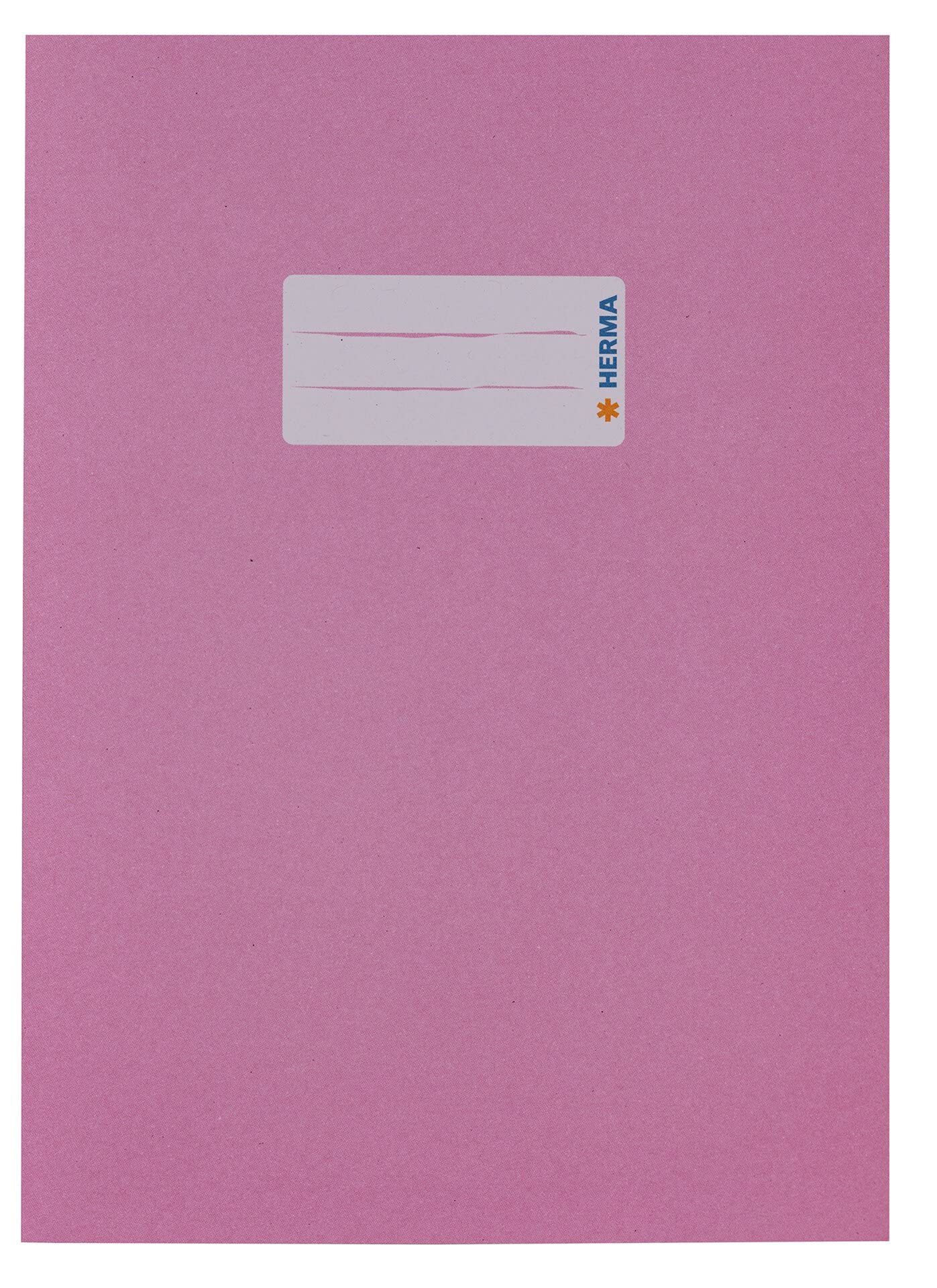 HERMA Paper Exercise Book Cover A5, with inscription field, made of 100% recycled paper, slip on cover jackets for school, rose