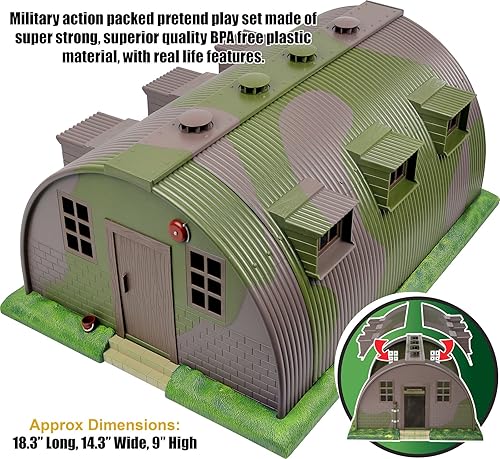 Click N' Play Military Playset and Army Action Figures with a Base
