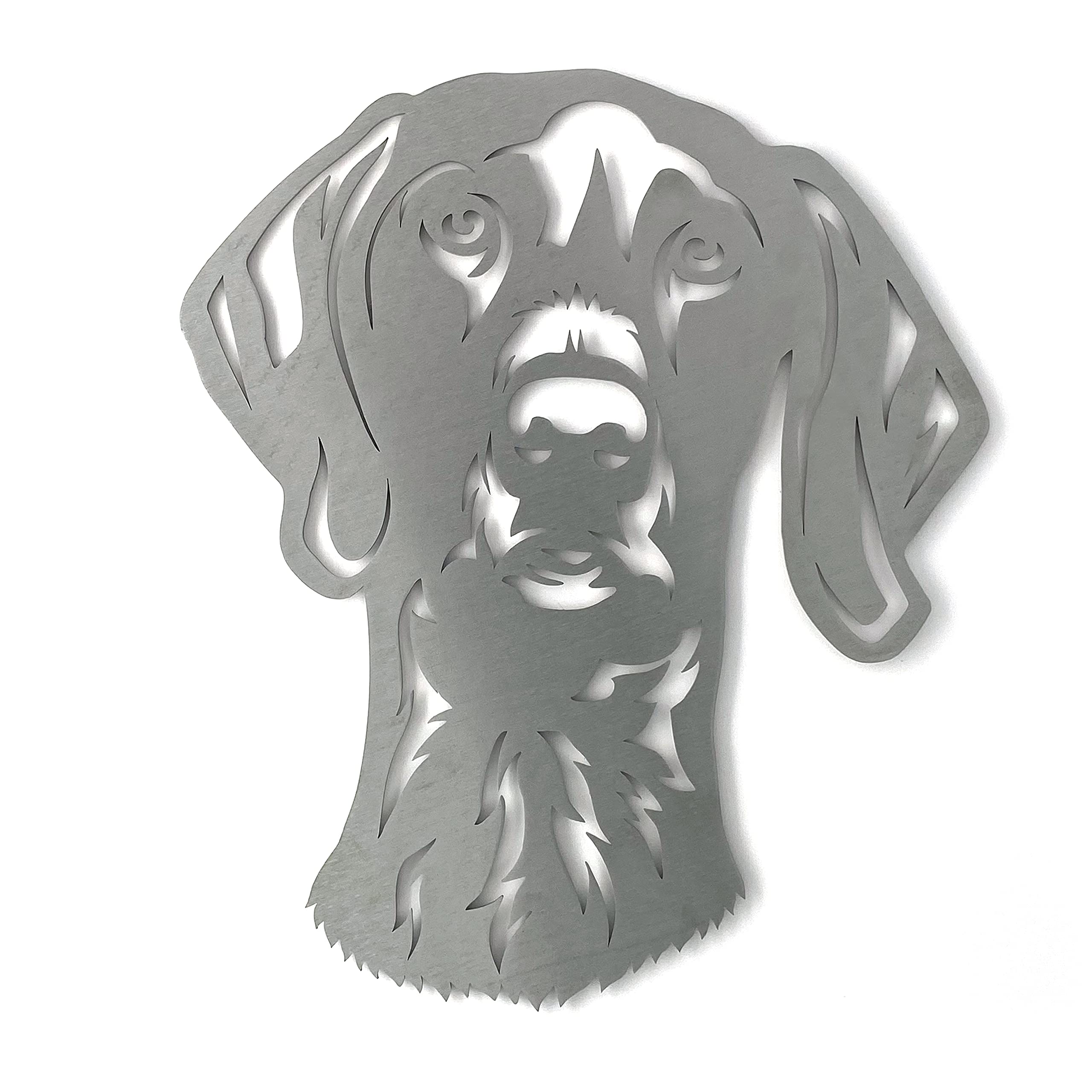 Image Industry German Shorthaired Pointer Dog Garden Art Sculpture/Garden Ornament/Rusty Metal Dog/Metal Garden Sculpture/Metal Art (Small 210mm x 247mm)