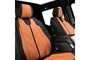 BALLIOL Pickup Seats Covers Compatible with Toyota Tacoma 2005-2023 SR SR5 TRD Off-Road TRD Pro TRD Sport Trall Special Edition Faux Leather(Brown,2 PCS Front Seat)