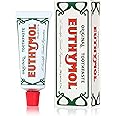 [Euthymol] Natural Flouride-Free Formula/Strong Mint Flavor for Fresh Breath, 3.7 oz | Classic Pink Toothpaste for Fresh Breath, Plaque & Tartar Remover | Travel Size Aluminum Recyclable Tube