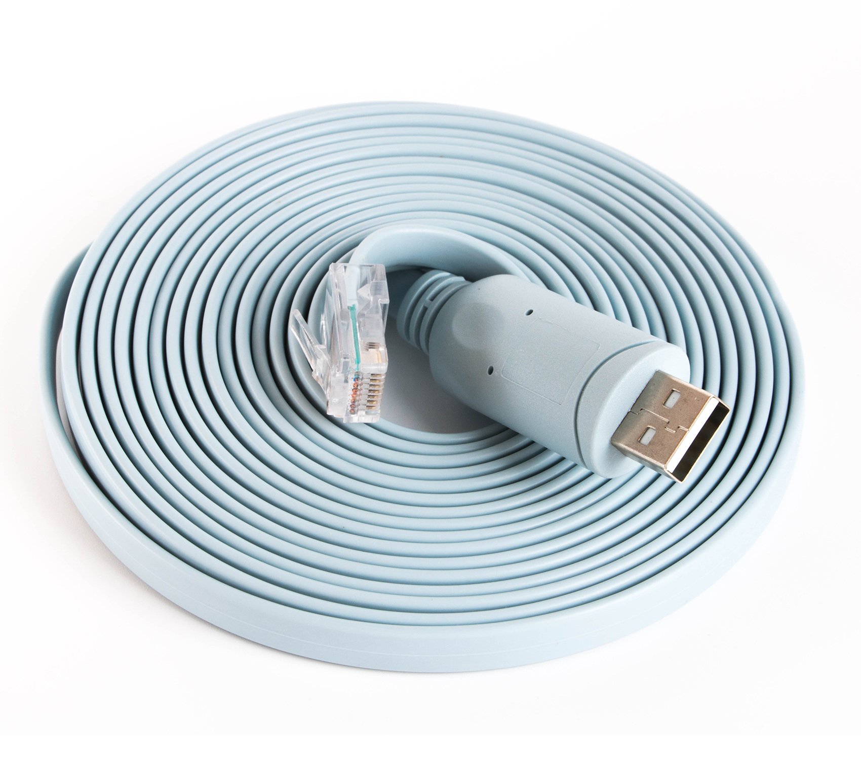 usangreen FTDI USB RS232 Serial COM port to RJ45 Male Console Cable Rollover Cable for Cisco Routers (12FT)