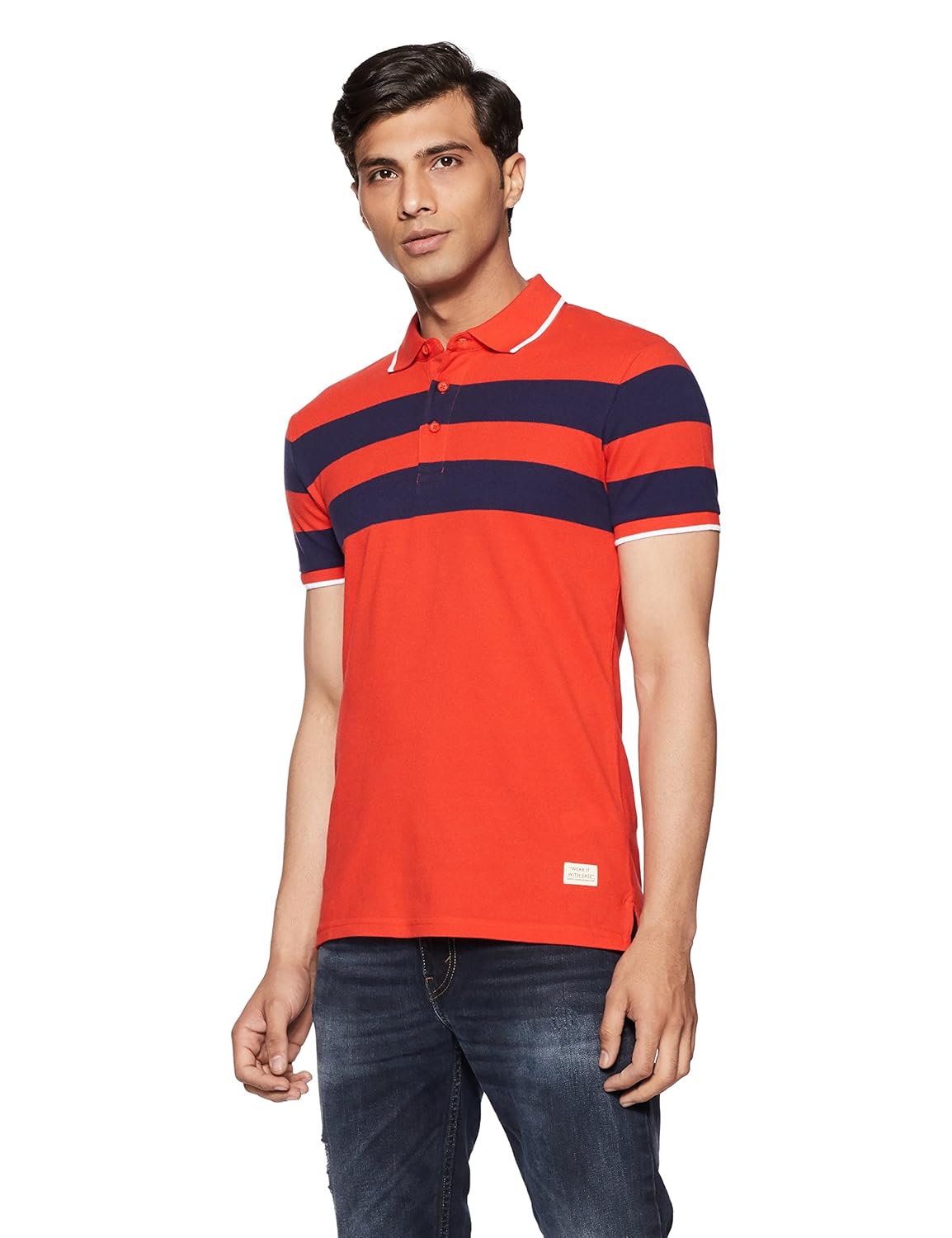 united colors of benetton men's striped regular fit cotton polo