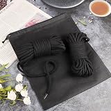 Lanjue 2 Pack 10m Cotton Rope 8mm Black Soft Twisted Cord Storage Bag view 7