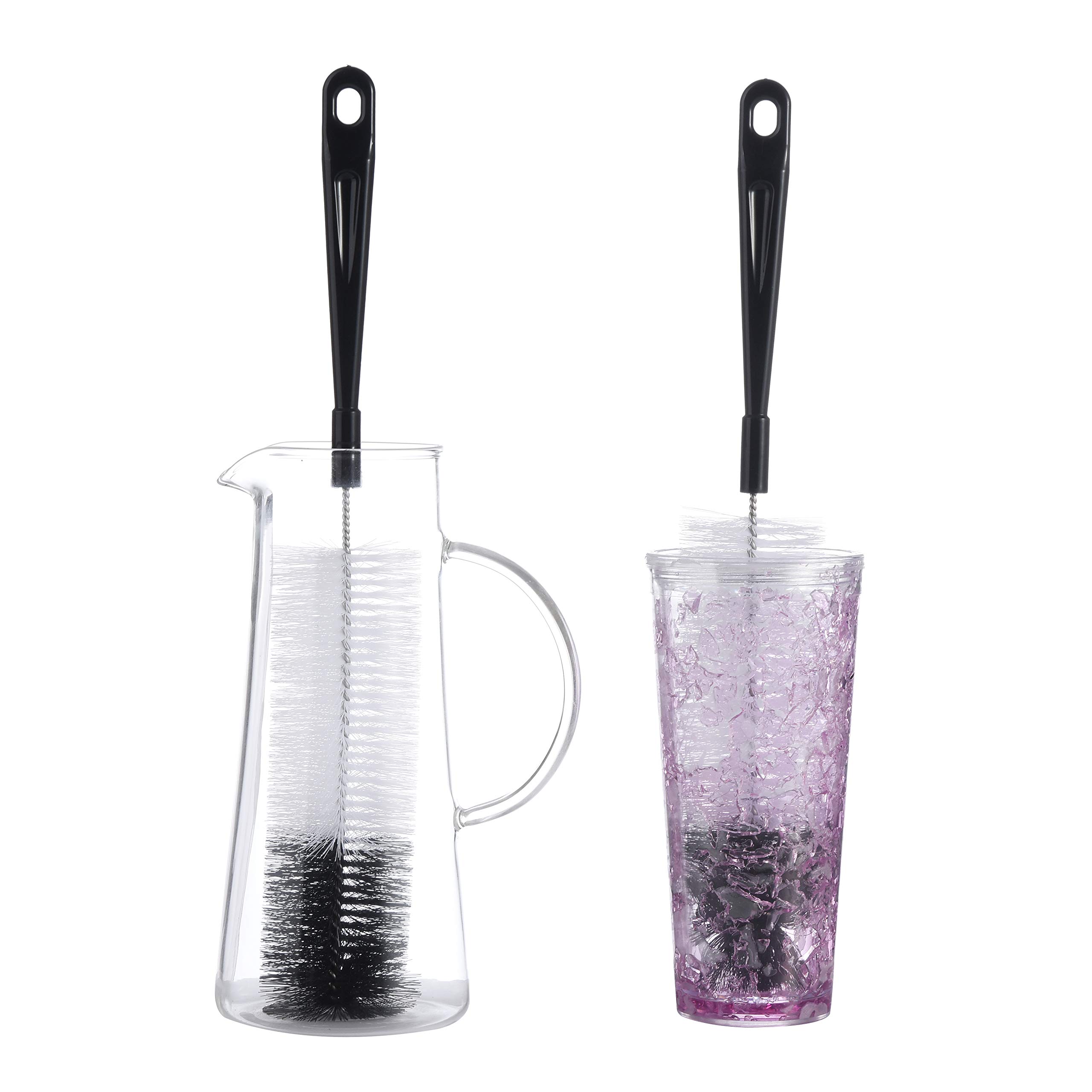 ALINK 16 inch Extra Long Black Bottle Cleaning Brush Cleaner for Washing Narrow Neck Beer/Wine/Thermos, Sport Well/Brewing Bottles/Hummingbird Feeder