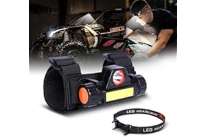 POZANKI 2-in-1 UTV Dome Light with Headlamp Strap, 1200mAh Rechargeable LED Interior Light for UTV ATV RZR Polaris Can-Am Dune Buggy Golf Cart Off-Road Vehicle, Universal 1.5’’-2’’ Roll Bar Cage Mount -1PC