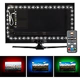 Power Practical Luminoodle Professional Bias Lighting - 15 Colors + 6500K True White LED TV Backlight | Adhesive RGB+W Strip for TVs up to 75", Wireless Remote, Dimmer (X-Large, 13 ft)