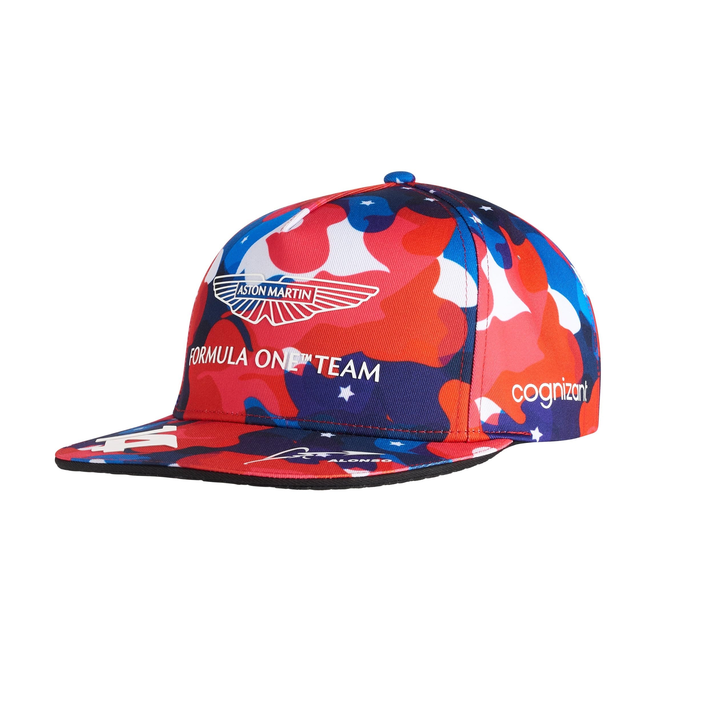 Aston Martin Formula One Team 2023 - Team Fernando Alonso USA GP Special Edition Baseball Cap Official Merchandise Red/White/Blue