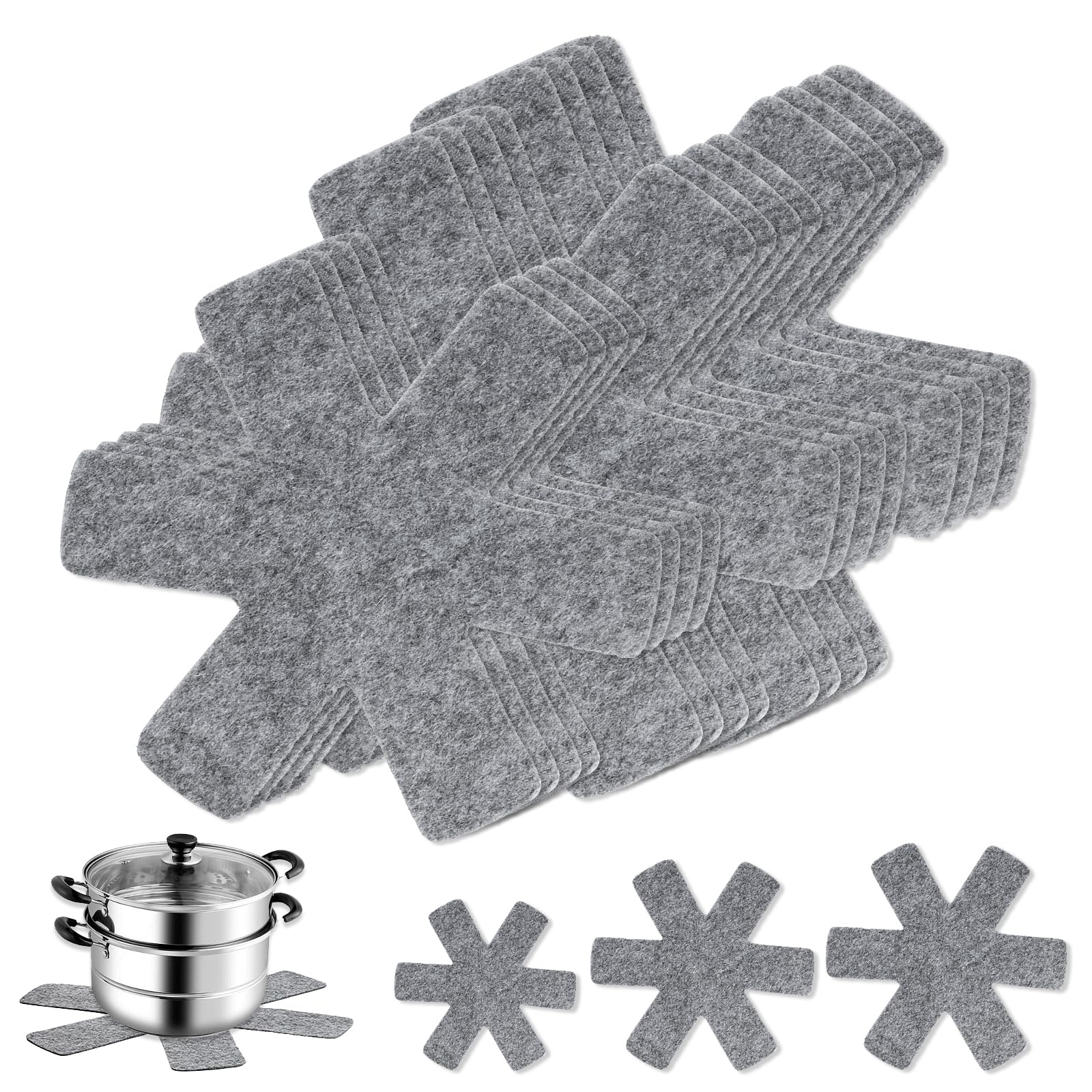 12pcs Pots and Pan Protectors, Pan Protectors for Stacking, Pot Protectors for Stacking, Saucepan Protectors for Stacking, Pan Separators Protectors for Non Stick Pans Anti Scratch,20/35/38cm