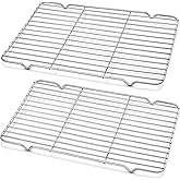 Decymis Cooling Rack and Baking Rack, Stainless Steel, 2PCS, 10" x 15" | Heavy Duty Cooling Racks for Cooking and Baking, Sturdy Wire Rack for Baking &amp; Grilling, Easy to Clean Oven &amp; Dishwasher Safe