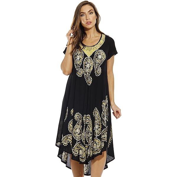 Johnny Was Womens Liona Velvet Silk-Blend Shift Dress, L, Black at Amazon Women's Clothing store Johnny Was Womens Liona Velvet Silk-Blend Shift Dress, L, Black at Amazon Women's Clothing store