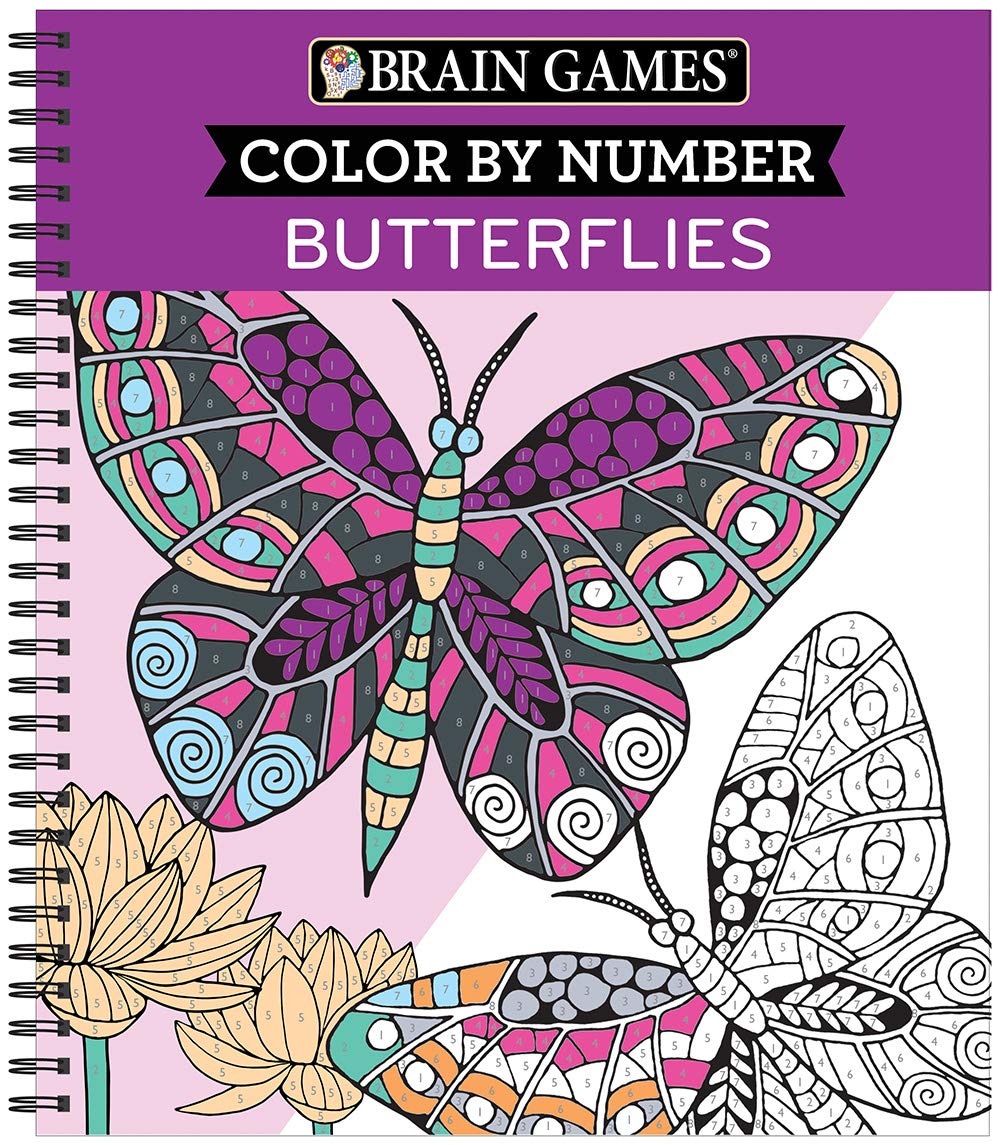 color by number butterflies