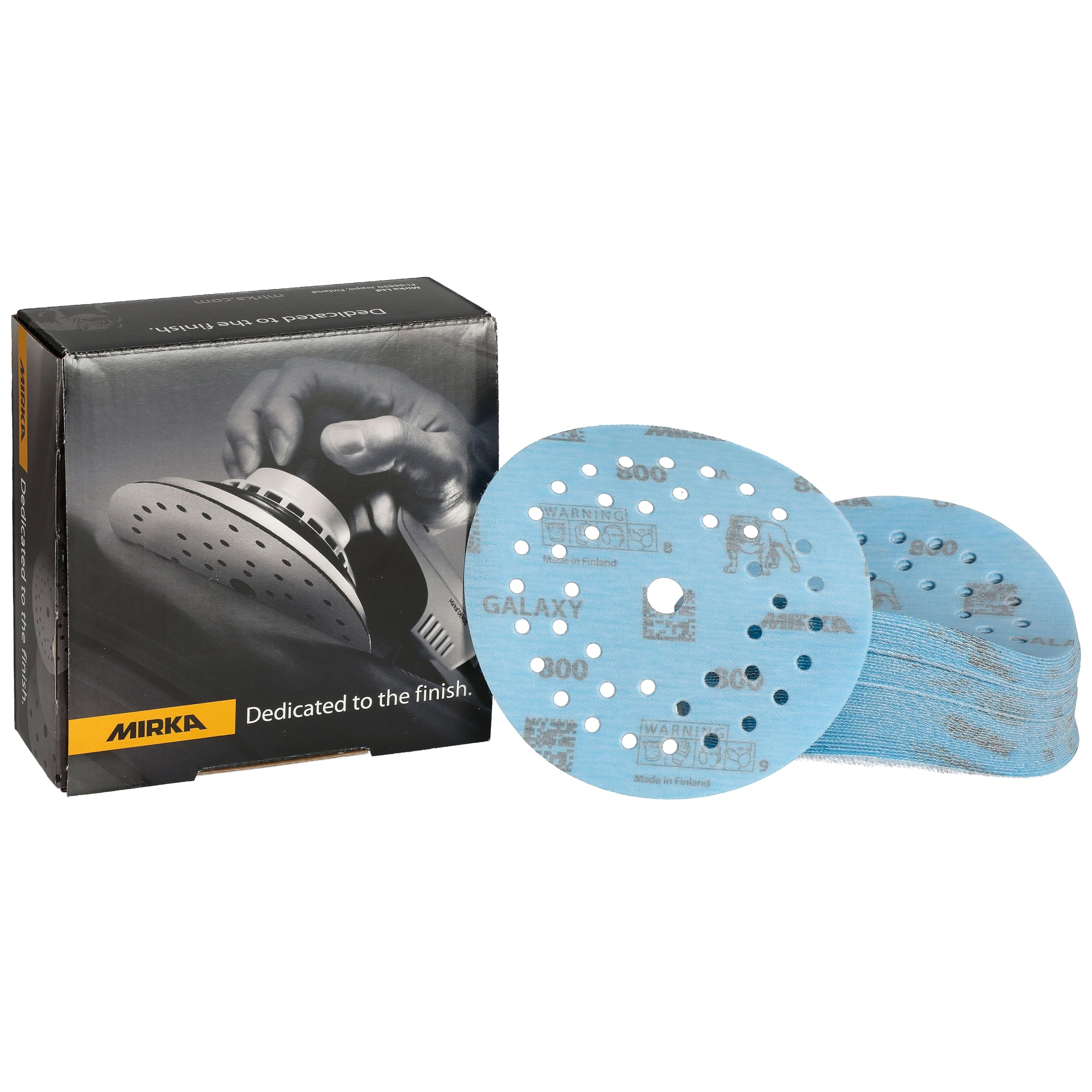 Mirka Galaxy epoxy sandpaper 125mm Hook & Loop grit 800 for sanding epoxy resin, wood, epoxy, rivertable / 50 pcs sanding discs