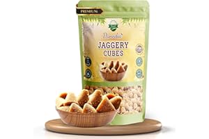 Danodia Foods Organic Brown Jaggery Cubes/Blocks (1lb | 450g), Natural Sugarcane Sweetener, Ideal For Tea, Milk, Pudding, Etc