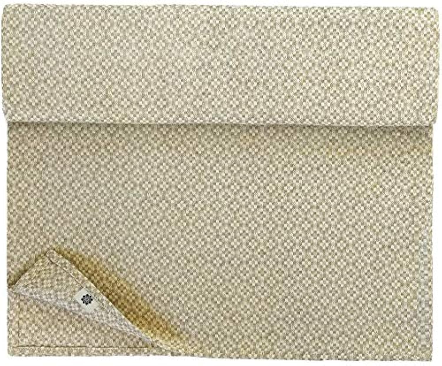 Linen & Cotton Pretty Decorative Table Runner Decorus - 44% Linen, 56% Cotton, Beige White (45 x 180 cm) Rectangle Washable Side/ Coffee Table Runner Table Linen for Home Kitchen Living Room Dining