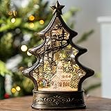 Christmas Snow Globe Lantern Water Glittering