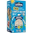 Lundberg Organic Thin Stackers, Brown Rice, Lightly Salted, Thin Rice Cakes, Gluten-Free, Vegan, Healthy Snacks, 6 Oz