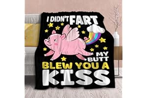 Virudhaka Funny Pig Blanket Gift for Girls Boys- 40x50 Inches Soft Flannel Throws Blankets Funny Gift for Teen Women Men Adult Cute Pig Lover Gifts for Birthday Christmas Halloween Bed Sofa Couch