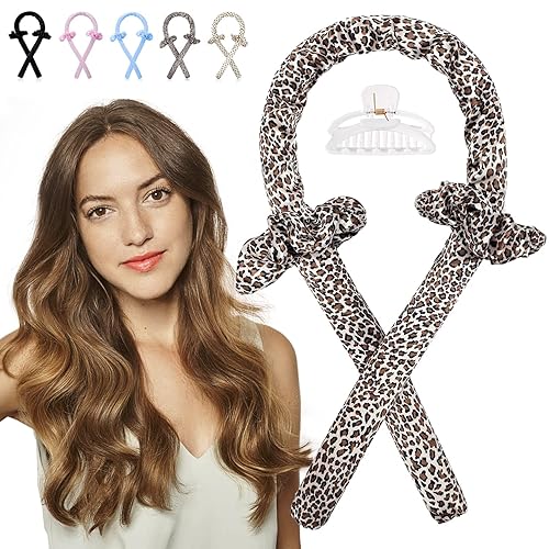 FAVIRZCE Heatless Hair Curler Silk Curl Ribbon with Hair Clip