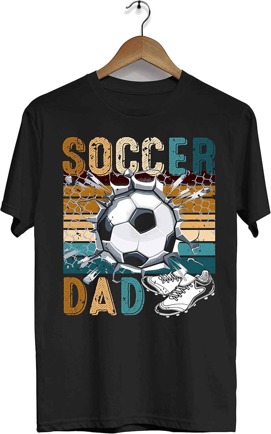 Soccer Dad Shirt Sunset Retro Football Player Sport Lover