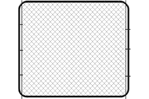 HITTITE Adjustable Chain Link Fence Gate Kit, PVC Coated Anti-Rust Outdoor Garden Fence Gate, Heavy Duty Pedestrian Gate Walking Fence Gate for Yard, 26"-72" Wide x 5' High.