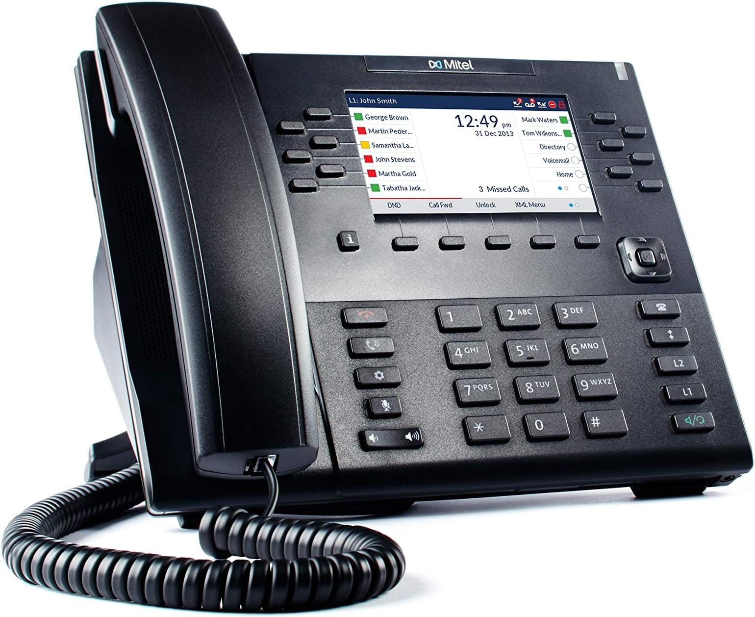 Aastra 80C00003AAA-A 4.3-Inch SIP Desktop Phone with Colour Display - Black