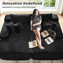 ovios 81" Oversized Sectional Double Lounge Chaise